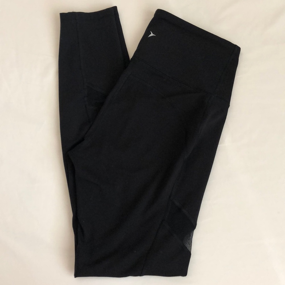 Medium High-Rise Mesh-Panel Leggings